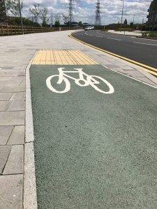 Decorative Cycle Paths in Barking